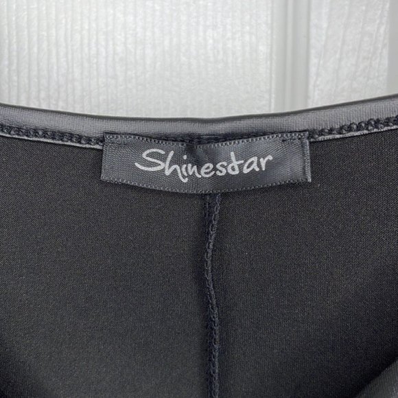 Shineatar Black  Faux Leather Dress Size: L - Picture 6 of 8